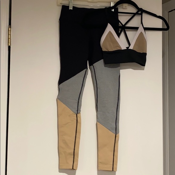 Studio 59 Leggings.  Black Grey and Tan - Picture 1 of 6